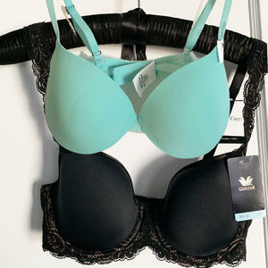 2 T-SHIRT bras Calvin Klein, Wacoal 32C Perfectly Fit Full Coverage NEW